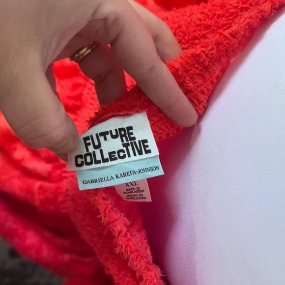 Future Collective red lace babydoll dress with tie back detail. Size: XXL - Picture 7 of 8